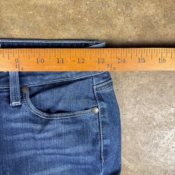 Paige Verdugo Ankle Jeans Women’s Size 27 Dark Wash Raw Hem Denim Skinny - Picture 12 of 15